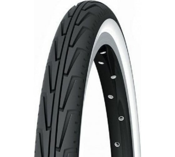 Покрышка Michelin CITY.J 44-406 (20x1.75) GW WHITE/BLACK, 3x22TPI,  белый\черный 325125 HQ-0003634