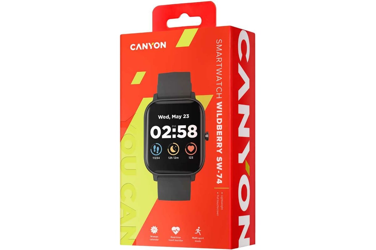 Смарт-часы Canyon WILDBERRY SW-74 черный CNS-SW74BL - выгодная цена ...