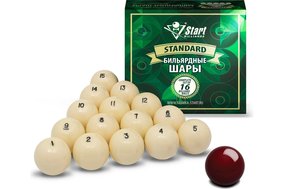 Шары для бильярда Start Line Start Billiards Standard 60 мм 797403 -  выгодная цена, отзывы, характеристики, фото - купить в Москве и РФ