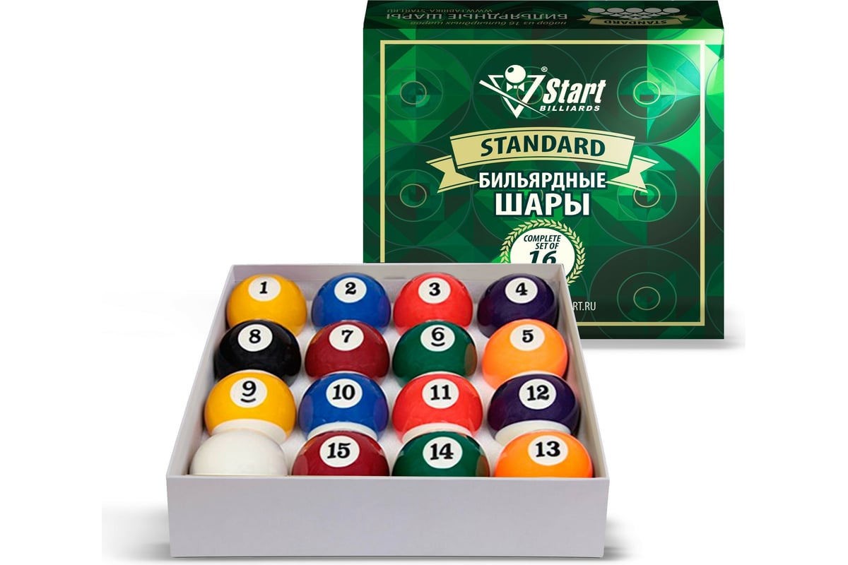 Шары для бильярда Start Line Start Billiards Standard 57.2 мм 797405 ...