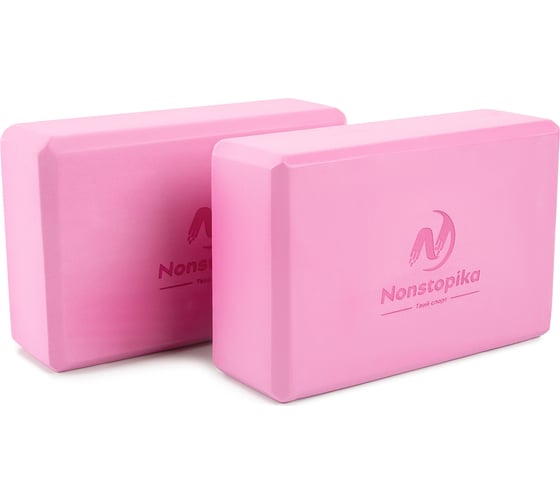 Блок для йоги ZDK розовый, 2шт, 23x15x10см, 200г ZDKblock10/pink