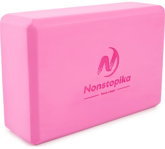 Блок для йоги ZDK розовый, 2шт, 23x15x8см, 180г ZDKblock7.5/pink