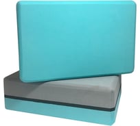 Блок для йоги ZDK голубой/черный/серый, 2шт, 23x15x10см, 200г ZDKblock10/04