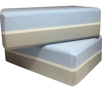 Блок для йоги ZDK голубой/белый/серый, 2шт, 23x15x8см, 180г ZDKblock7.5/06