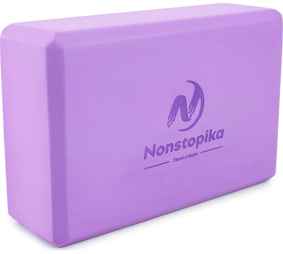 Блок для йоги ZDK сиреневый, 2шт, 23x15x8см, 180г, полумягкий ZDK2*180purple