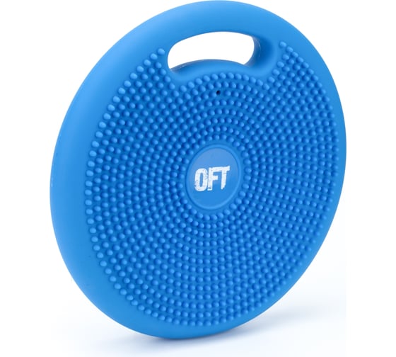 Массажно-балансировочная подушка Original FitTools с ручкой, в комплекте с насосом синяя FT-BPDHL (BLUE) 1