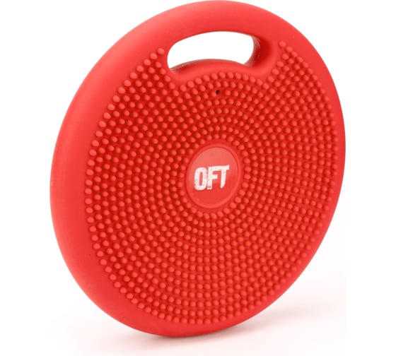 Массажно-балансировочная подушка Original FitTools с ручкой, в комплекте с насосом красная FT-BPDHL (RED) 1