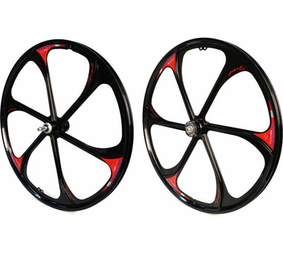 Комплект колес NANDUN диаметр колес 26, MTB, литое, под трещотку, двойной обод, алюминий, 6 лопастей, черное, 135/110мм H000018513 1