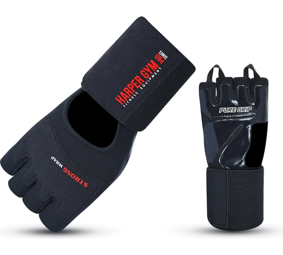 Перчатки для фитнеса Larsen Harper Gym Pro Series 16-8844 black 4690222166088 1