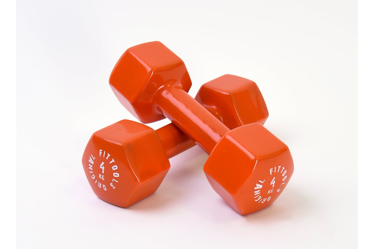 Гантель в виниловой оболочке Original FitTools 4 кг FT-VWB-4 - выгодная ...