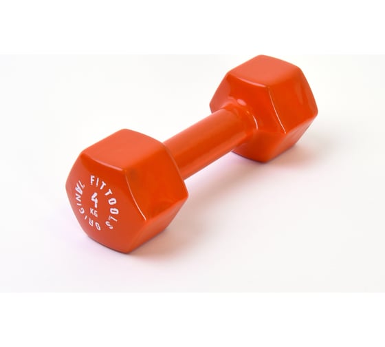 Гантель в виниловой оболочке Original FitTools 4 кг FT-VWB-4