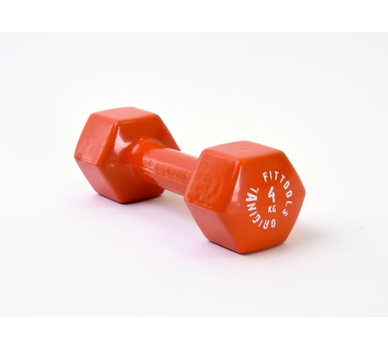Гантель в виниловой оболочке Original FitTools 4 кг FT-VWB-4