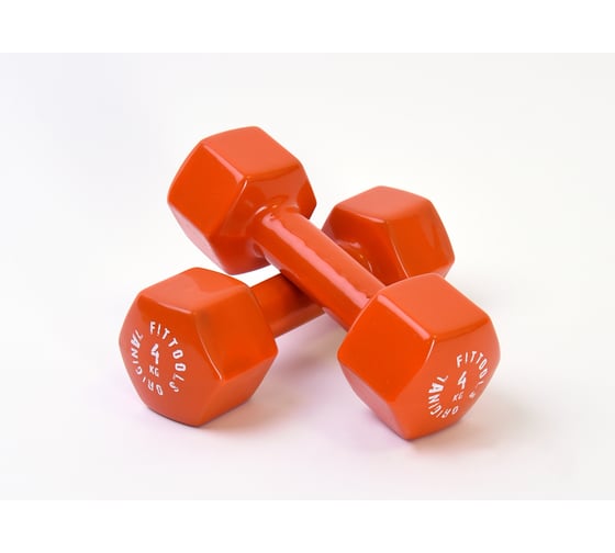 Гантель в виниловой оболочке Original FitTools 4 кг FT-VWB-4