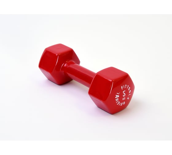 Гантель в виниловой оболочке Original FitTools 5 кг FT-VWB-5