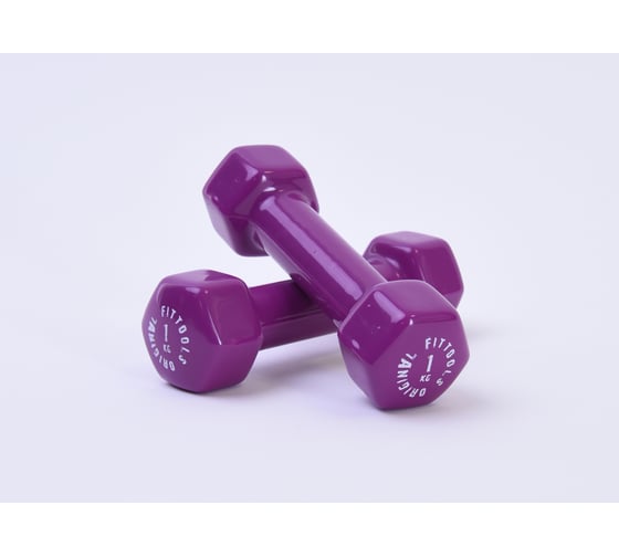 Гантель в виниловой оболочке Original FitTools 1 кг FT-VWB-1