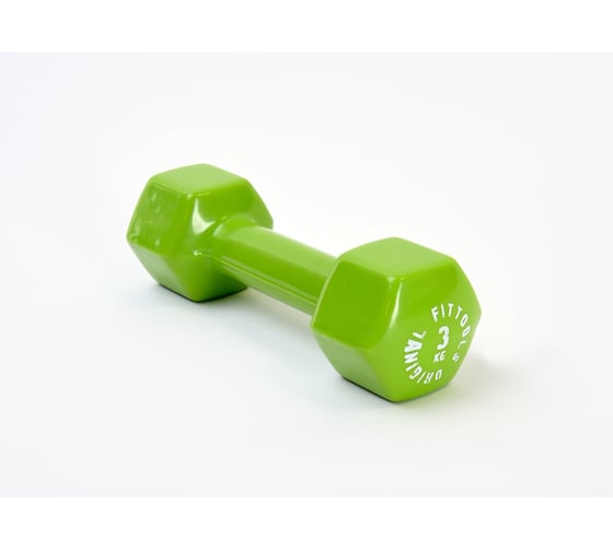 Гантель в виниловой оболочке Original FitTools 3 кг FT-VWB-3