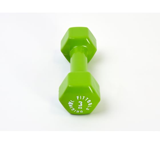 Гантель в виниловой оболочке Original FitTools 3 кг FT-VWB-3