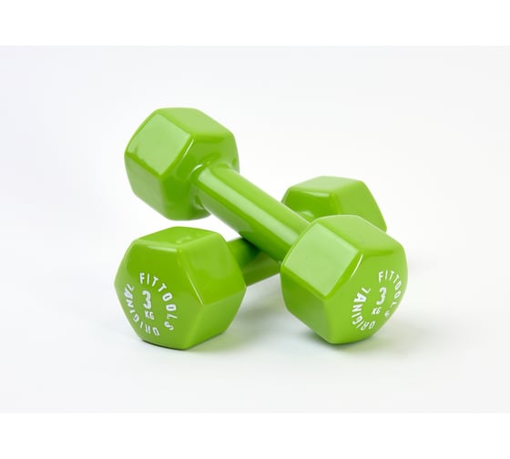 Гантель в виниловой оболочке Original FitTools 3 кг FT-VWB-3