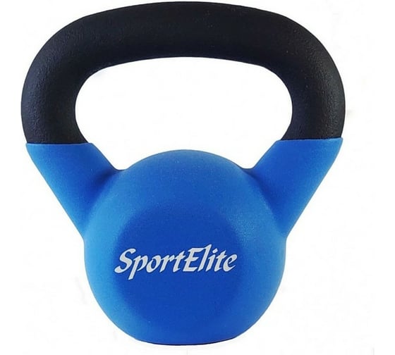 Чугунная гиря с виниловым покрытием SportElite 6 кг, матовая ES-0670