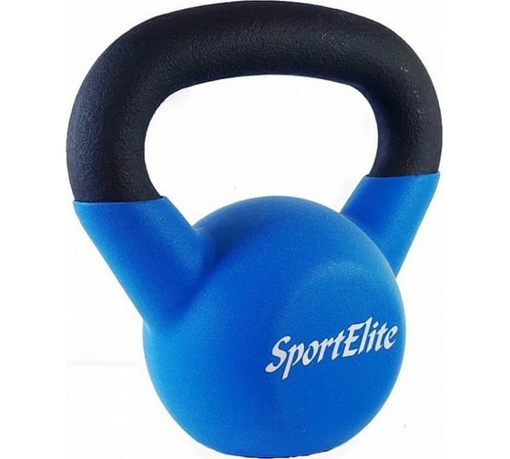 Чугунная гиря с виниловым покрытием SportElite 6 кг, матовая ES-0670