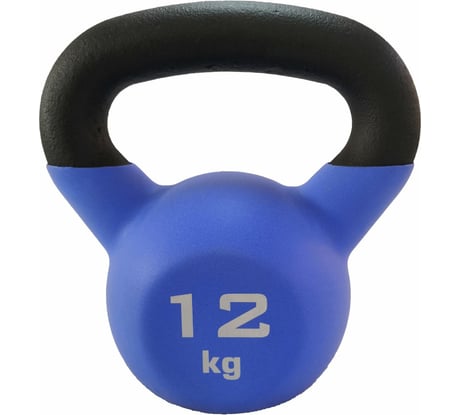 Чугунная гиря с виниловым покрытием SportElite 12 кг, матовая ES-0288