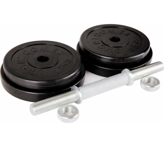 Обрезиненная сборная гантель SportElite 15 кг ES-0672