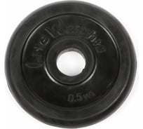 Обрезиненный диск Lite Weights 26 мм, 0.5 кг, черный 2469LW