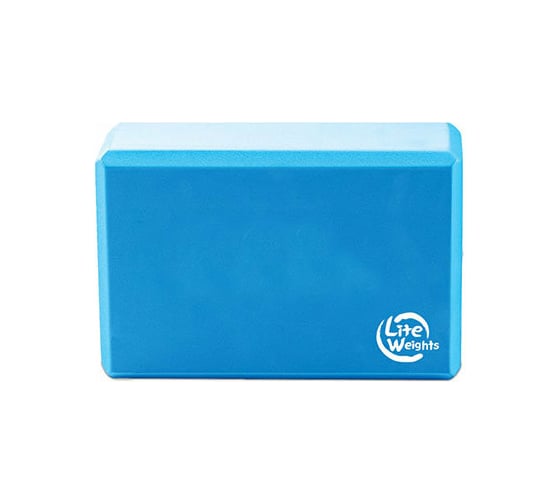 Блок для занятий йогой Lite Weights голубой 5494LW