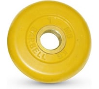 Диск обрезиненный Barbell d 31 мм, цветной, 1.0 кг 419