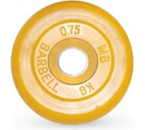 Диск обрезиненный Barbell d 31 мм, цветной, 0.75 кг 418