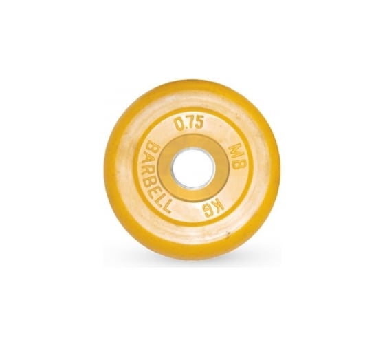 Диск обрезиненный Barbell d 31 мм, цветной, 0.75 кг 418