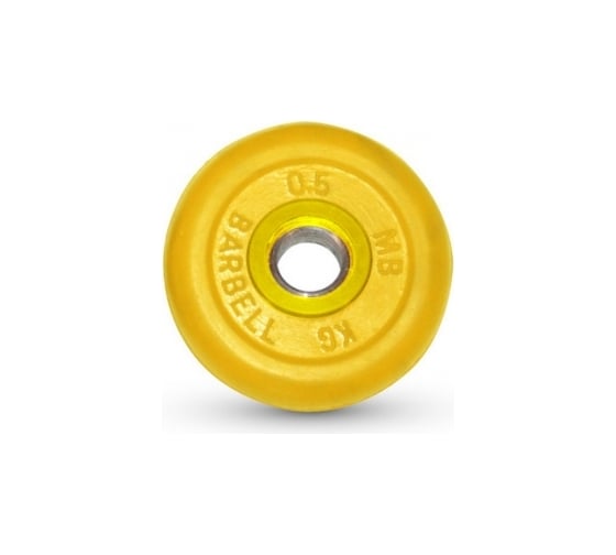 Диск обрезиненный Barbell d 31 мм, цветной, 0.5 кг 417