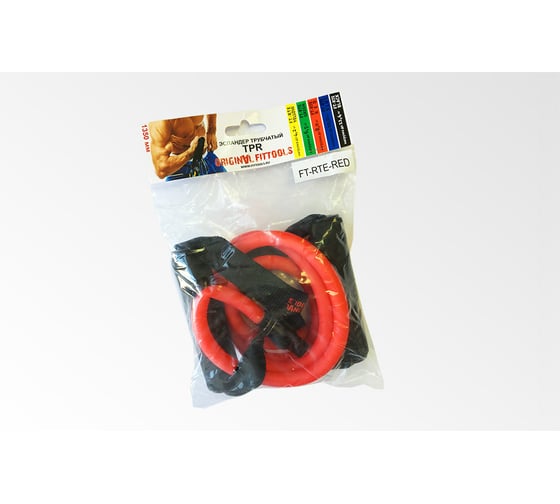 Трубчатый эспандер Original FitTools 6х12х1350 мм FT-RTE-RED