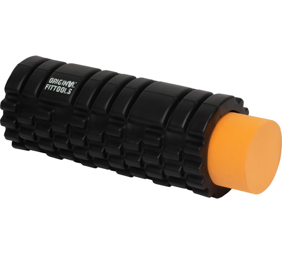 Массажный цилиндр Original FitTools33x14 см, черный, двойной FT-DOUBLE-ROLL 1