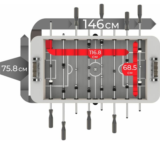 Игровой стол-футбол DFC Manhattan Style GS-ST-1218