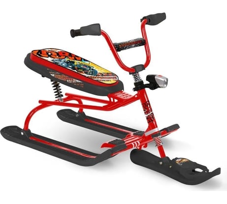 Снегокат со светоотражающими элементами Nika красный каркас SNOWDRIVE 2 СНД3/SD22