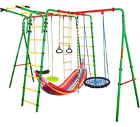 Спортивно-игровой комплекс Kampfer Wunder Sommer Гнездо малое синее, зеленая лиана, красный гамак K10388027