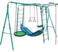 Спортивно-игровой комплекс Midzumi Tenshi Umi Large L, гнездо среднее зеленое, синий гамак M10375001