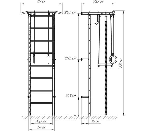 Шведская стенка ROKIDS Роки-1ц белый C07290001
