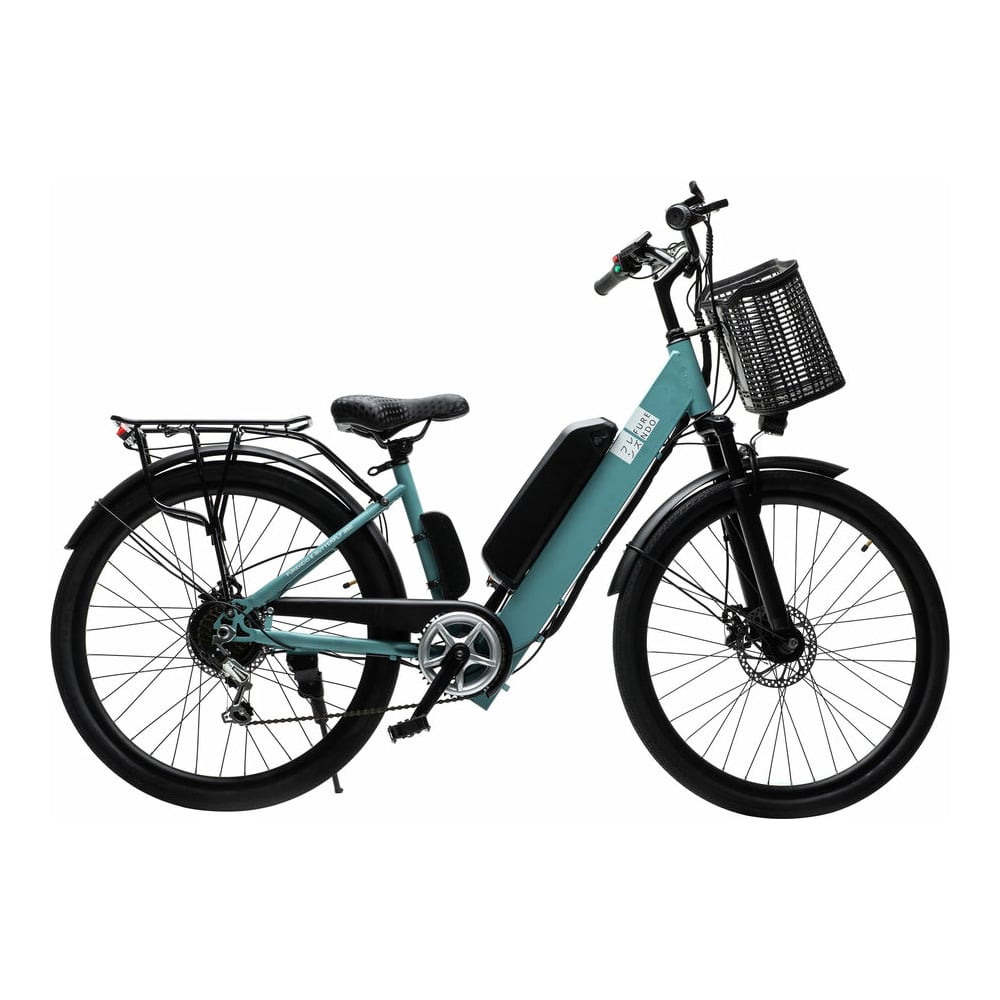 Взрослый электровелосипед Furendo E-BUTTERFLY 350 бирюзовый ...