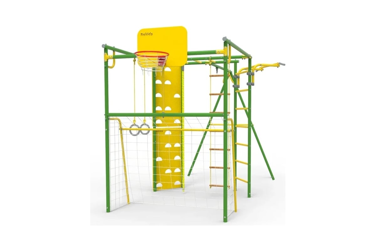 Спортивно-игровой комплекс ROKIDS УДСК -7.2 Атлет-К зеленый/желтый ...