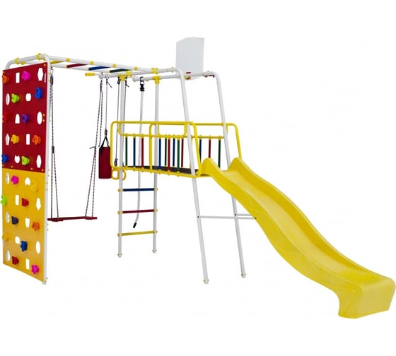 Спортивно-игровой комплекс Формула здоровья Street 3 Smile белый радуга C06912001 1