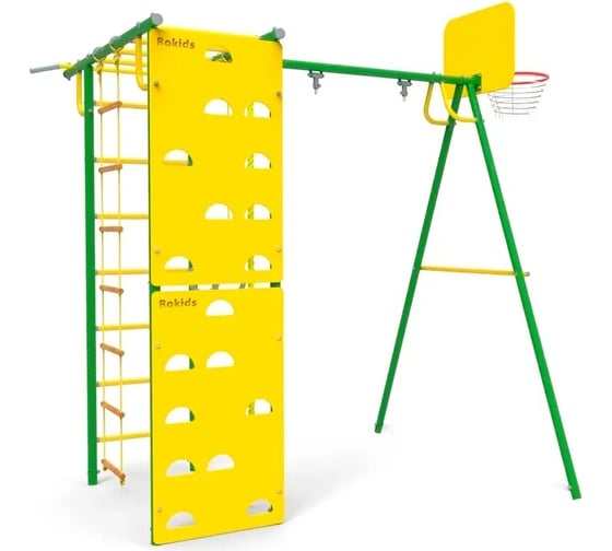 Спортивно-игровой комплекс ROKIDS УДСК -6.1 Тарзан Мини, зеленый/желтый C07905001