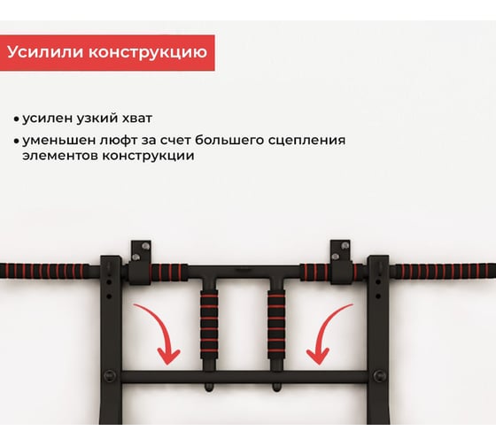 Настенный турник BARFITS 3 хвата Агат, черный м016