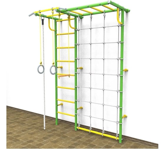 Шведская стенка ROKIDS Роки с рукоходом, зеленый C07296003 1