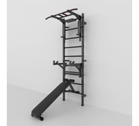Разборная шведская стенка BARFITS турник 3 в 1 Premium, стойка, скамья, черная 4607120000000 4607120459422