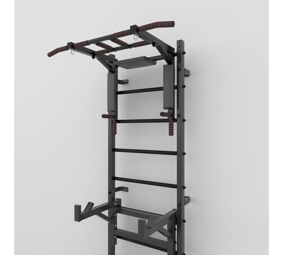 Разборная шведская стенка BARFITS турник 3 в 1 Premium, стойка, скамья, черная 4607120000000 4607120459422