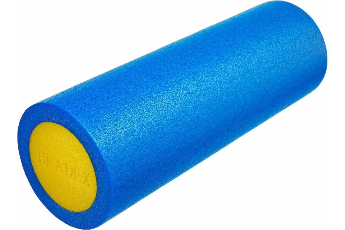 Ролик для йоги и пилатеса BRADEX 15x45 см, голубой SF 0818 - выгодная цена,  отзывы, характеристики, фото - купить в Москве и РФ