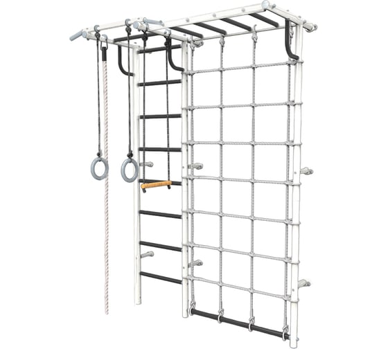 Шведская стенка ROKIDS Роки с рукоходом, белый/черный C07296002 1