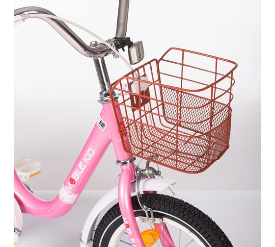 Детский двухколёсный велосипед Mobile Kid GENTA 14 PINK 4610088640287